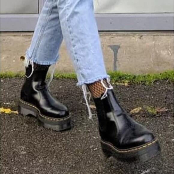 Dr Martens 2976 Quad Platform Chelsea EUC $210 Size 41 L9/M8 S3745 - Picture 9 of 15